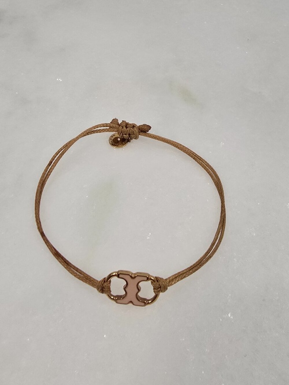 Tory burch embrace bracelet brown with rose gold